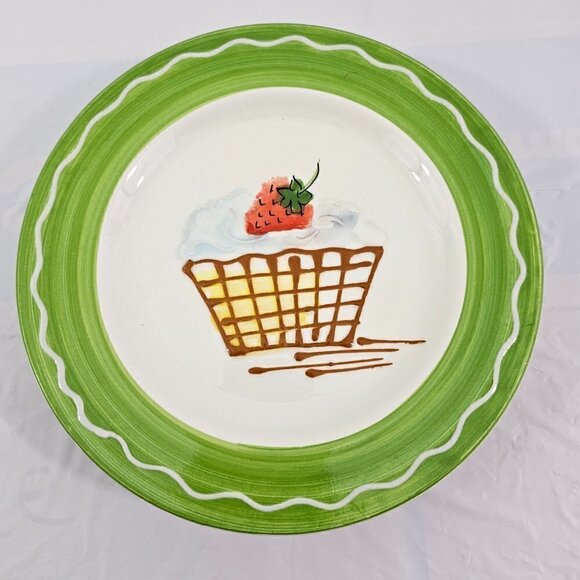 Sonoma Home Goods Strawberry Luncheon Dessert Plates Made in Italy – Set of 3 - Picture 10 of 15